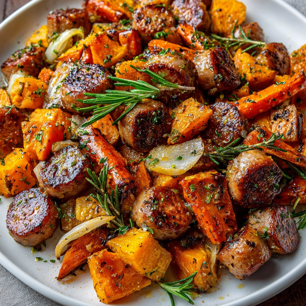 Sausage and Sweet Potatoes with Honey Garlic Sauce delightfully elevate your dinner!