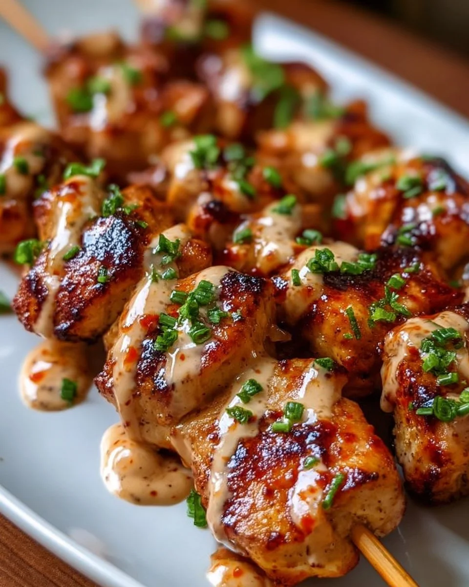 Bang Bang Chicken Skewers
