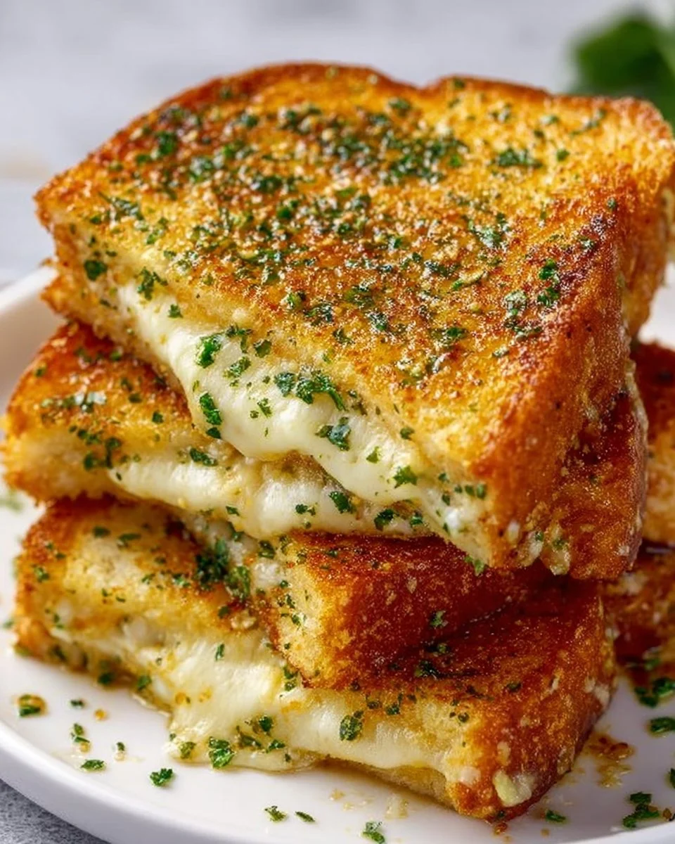 Garlic Bread Grilled Cheese