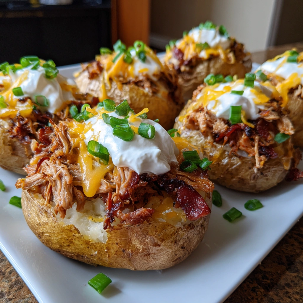 Bacon Ranch Pulled Pork Stuffed Potatoes Recipe You’ll Love!