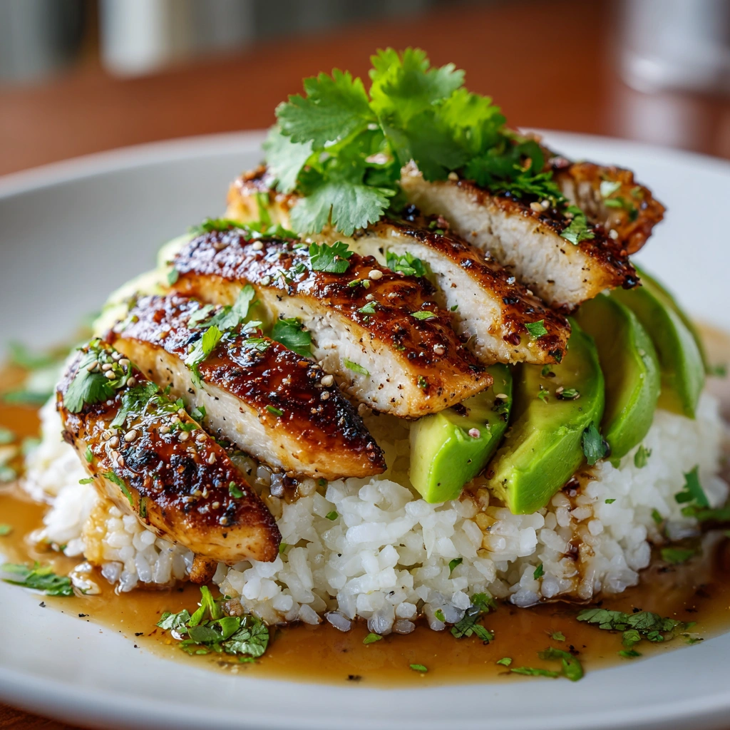Honey Lime Chicken &amp; Avocado Rice Stack: A Delicious Twist!