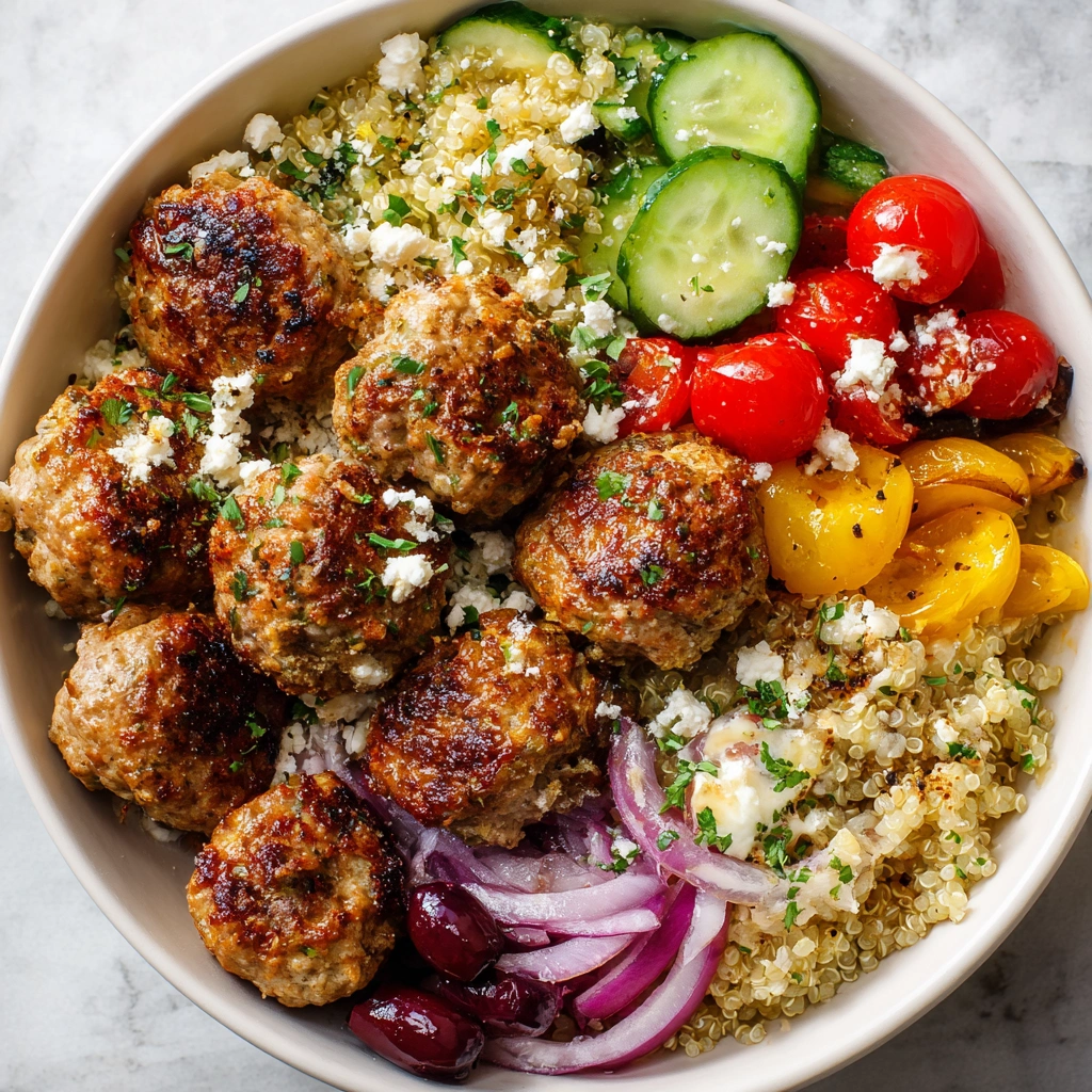 Mediterranean Bowl With Turkey Meatballs: A Healthy Delight!