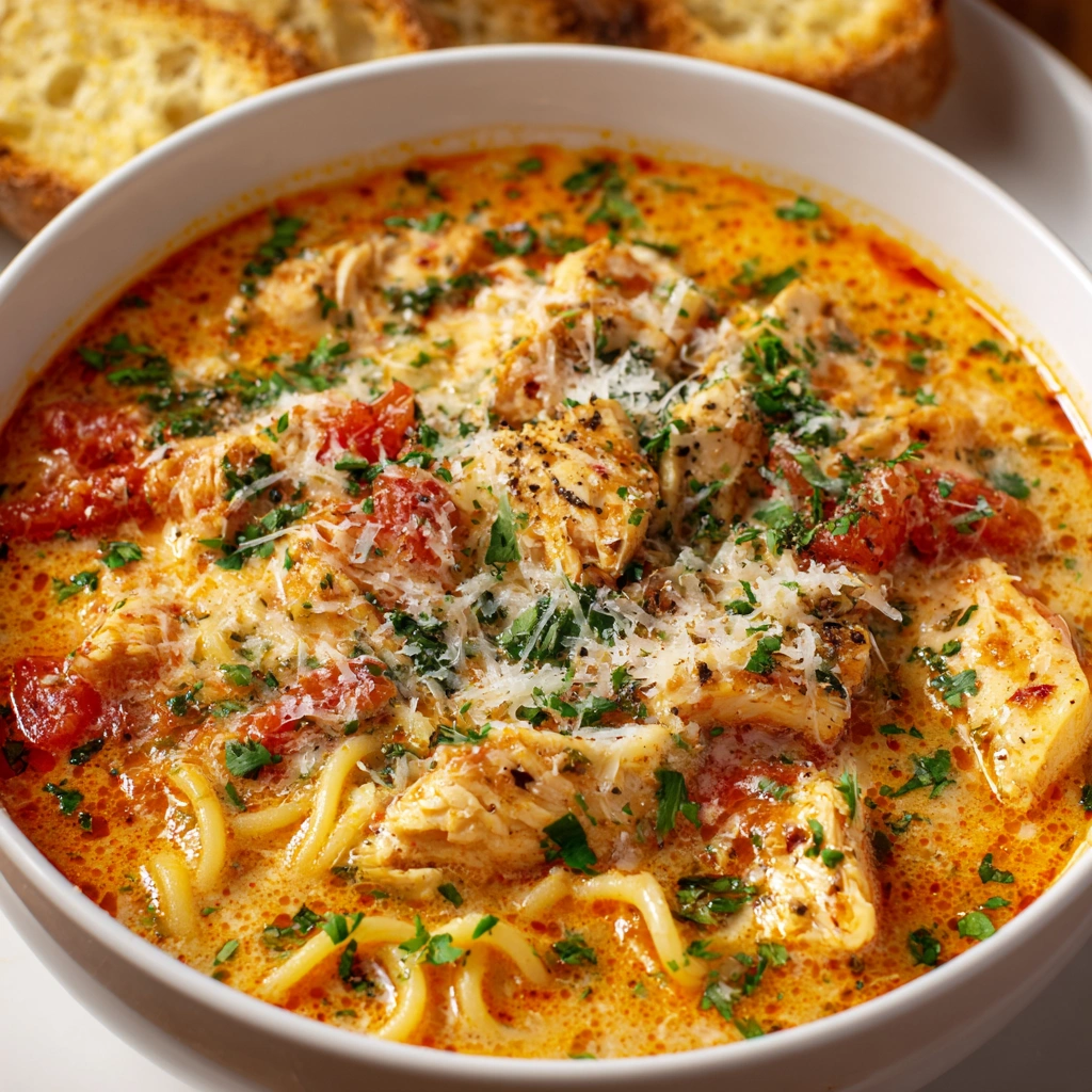 Crock Pot Creamy Chicken Parmesan Soup: A Cozy Delight!