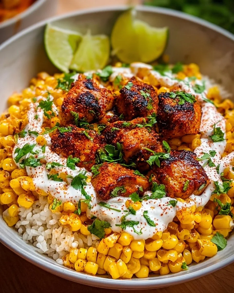 Street Corn Chicken Rice Bowl