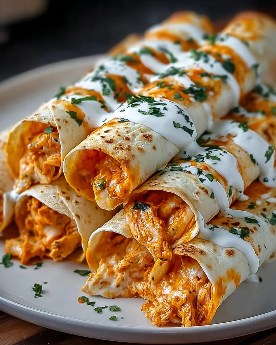 Baked Buffalo Chicken Taquitos