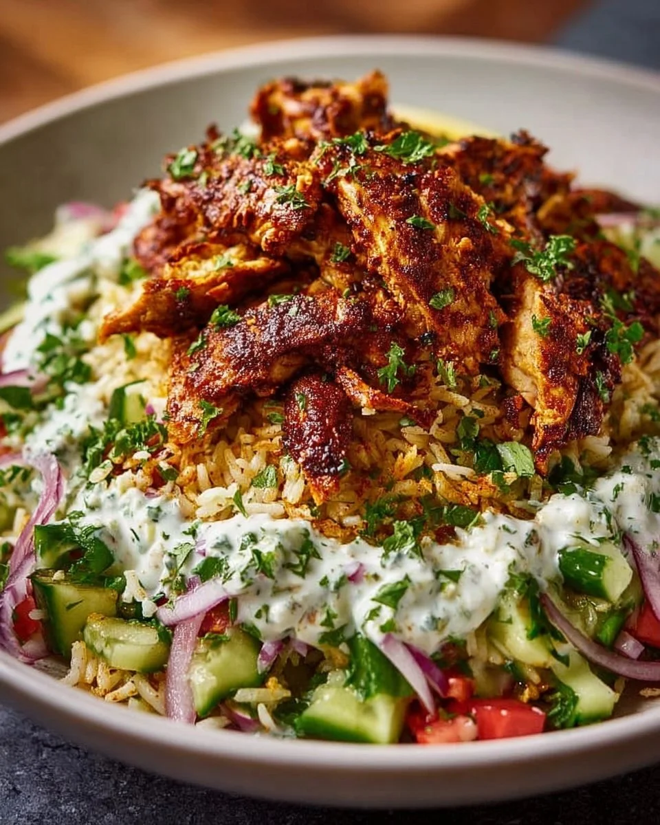 Chicken Shawarma Crispy Rice Salad – Easy Middle Eastern Dinner Recipe