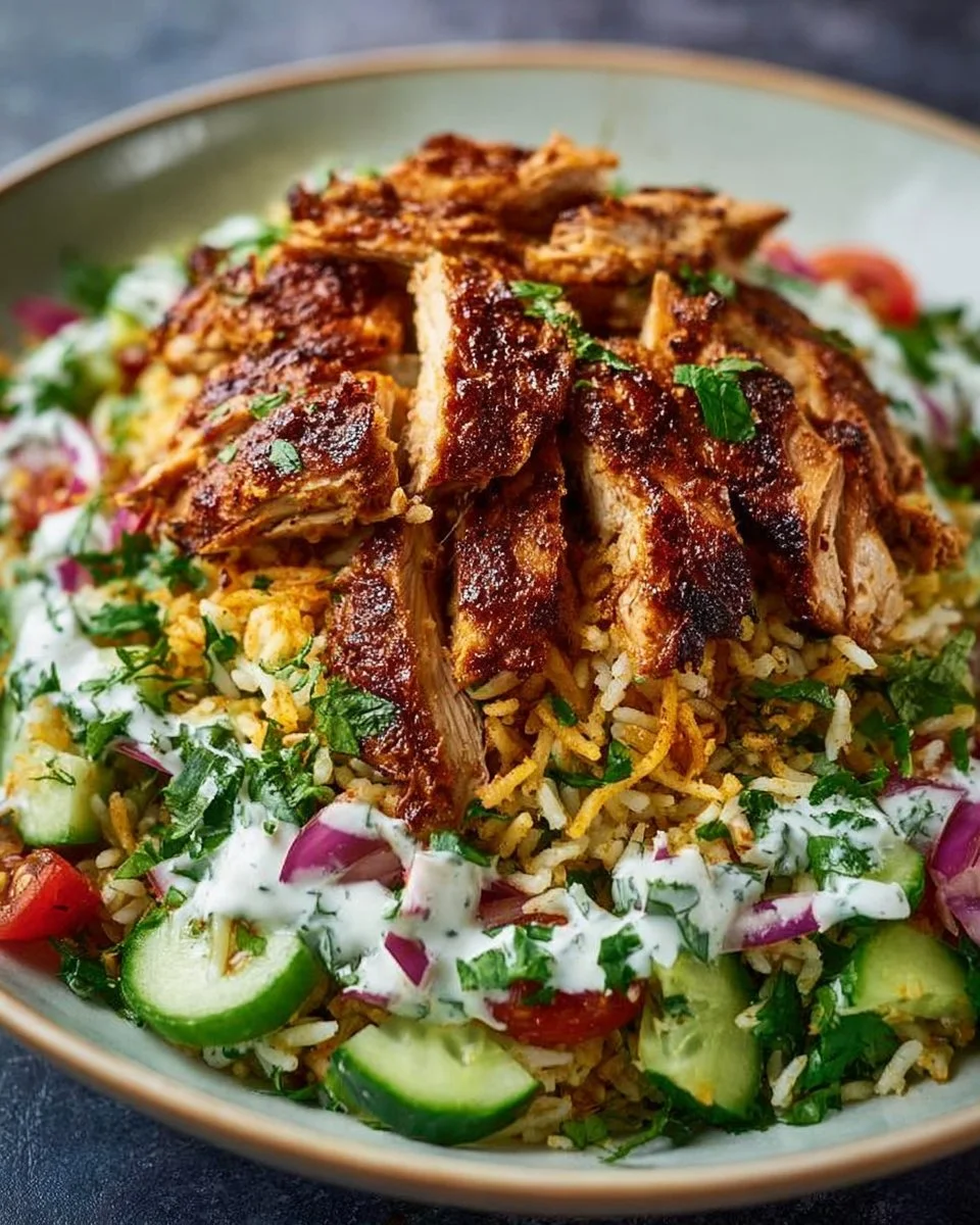 Chicken Shawarma Crispy Rice Salad – Easy Middle Eastern Dinner Recipe