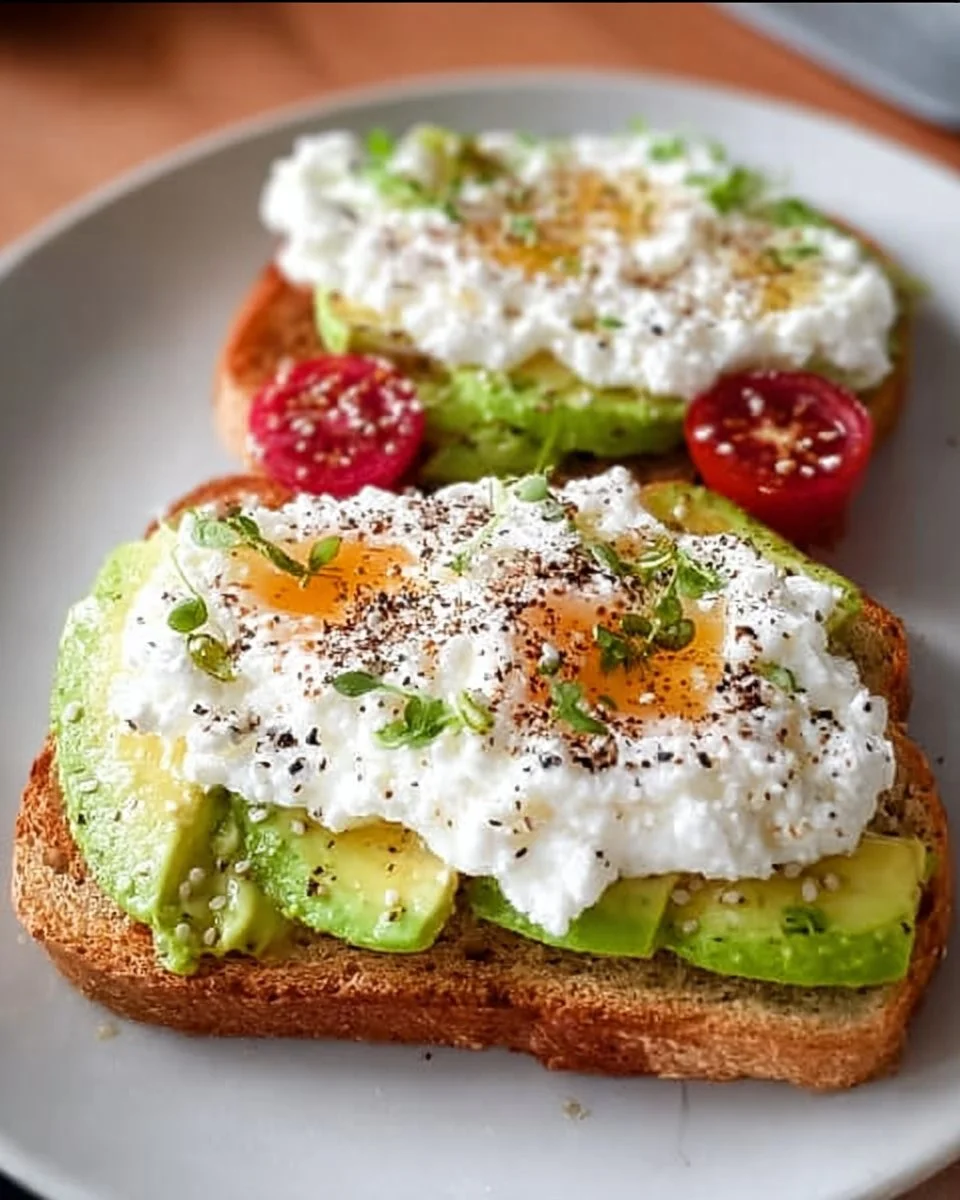 Creamy Cottage Cheese Avocado Toast