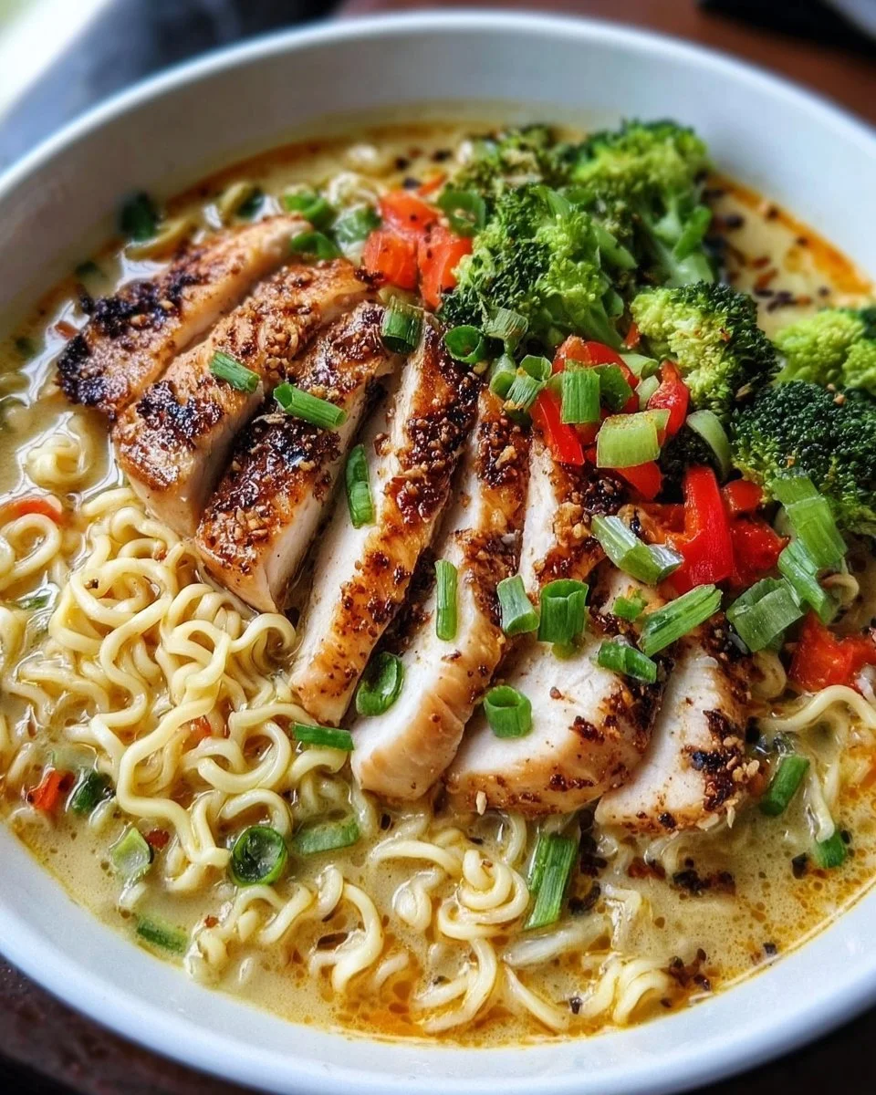 Creamy Garlic Chicken Ramen