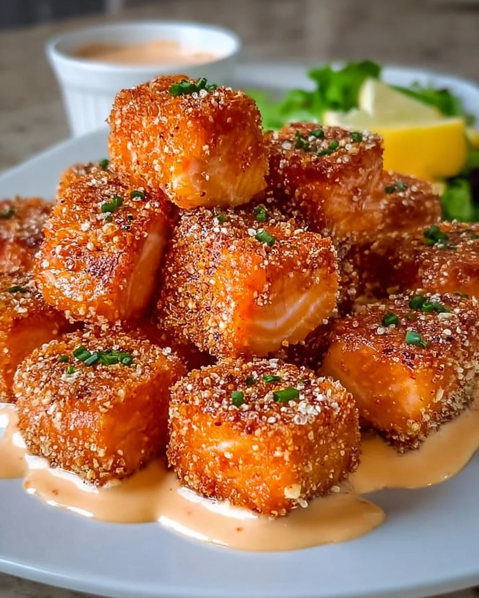 Crispy Bang Bang Salmon Bites