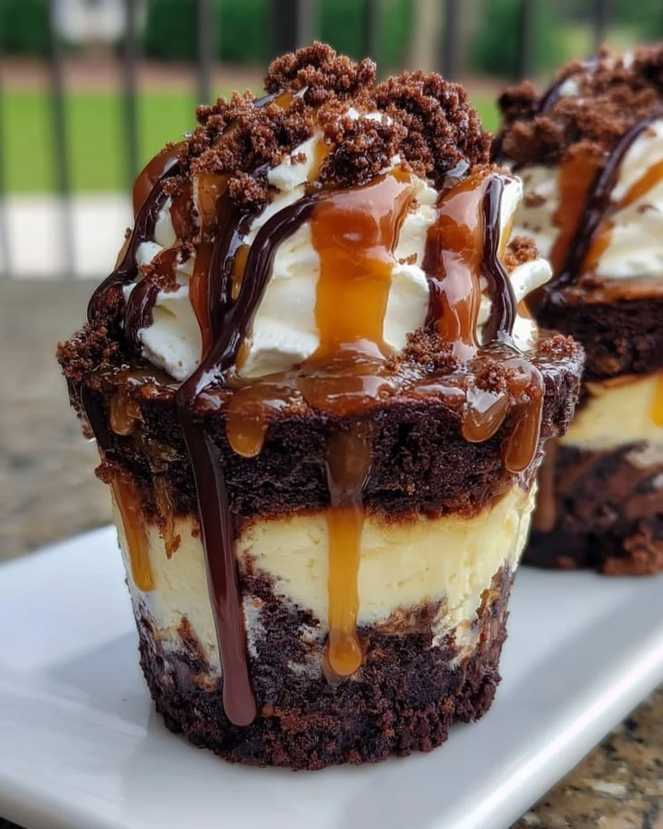Loaded Brownie Cheesecake Cups