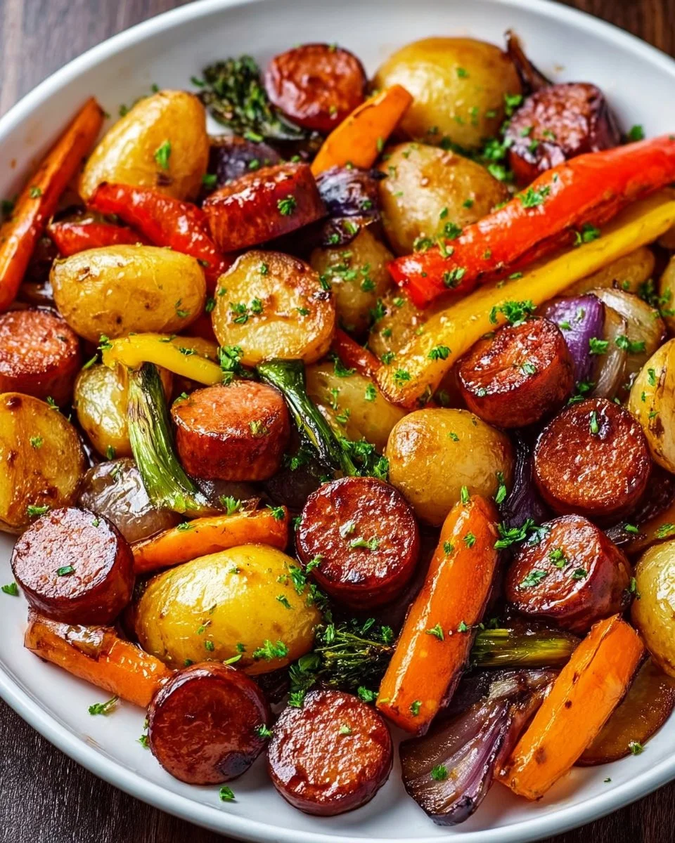 One-Pan Honey Garlic Kielbasa &amp; Veggies: Easy Family Delight