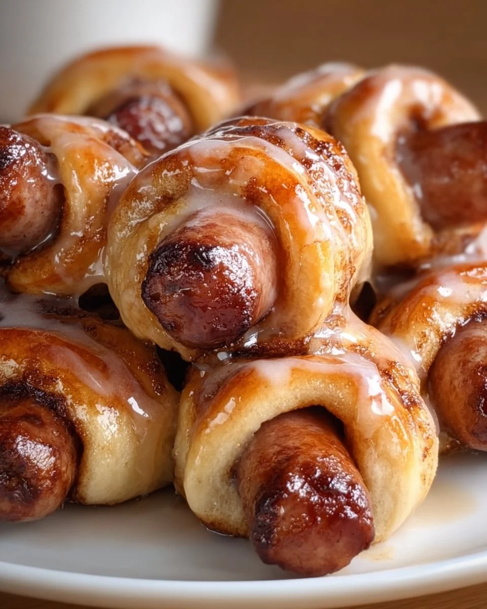 Breakfast Pigs in Cinnamon Rolls