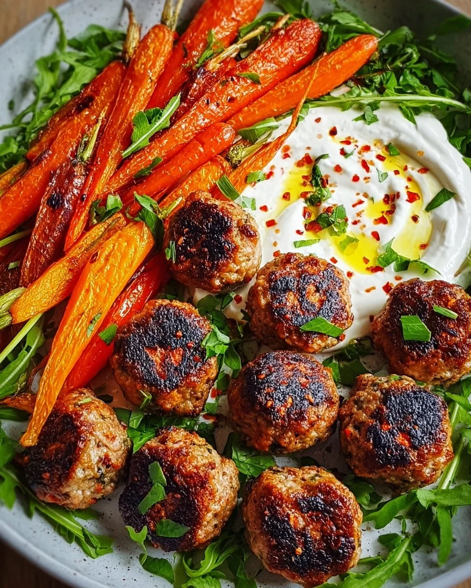 Freeform Chicken Meatballs Carrots Yogurt