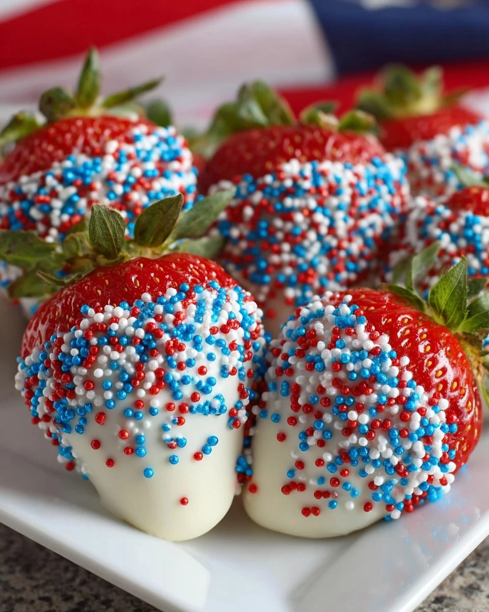 4th of July Chocolate Covered Strawberries