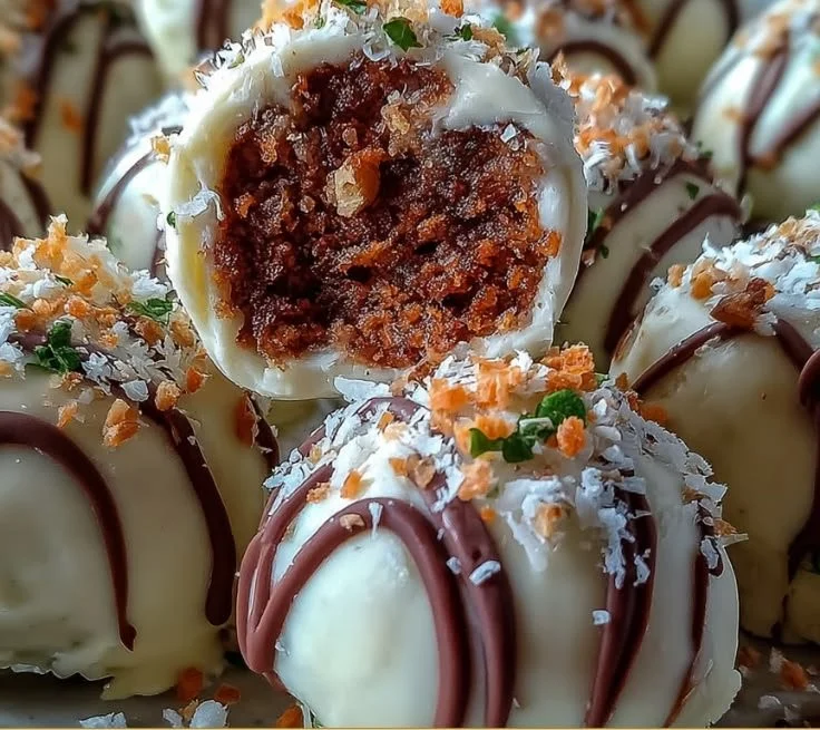 Carrot Cake Truffles with Cream Cheese