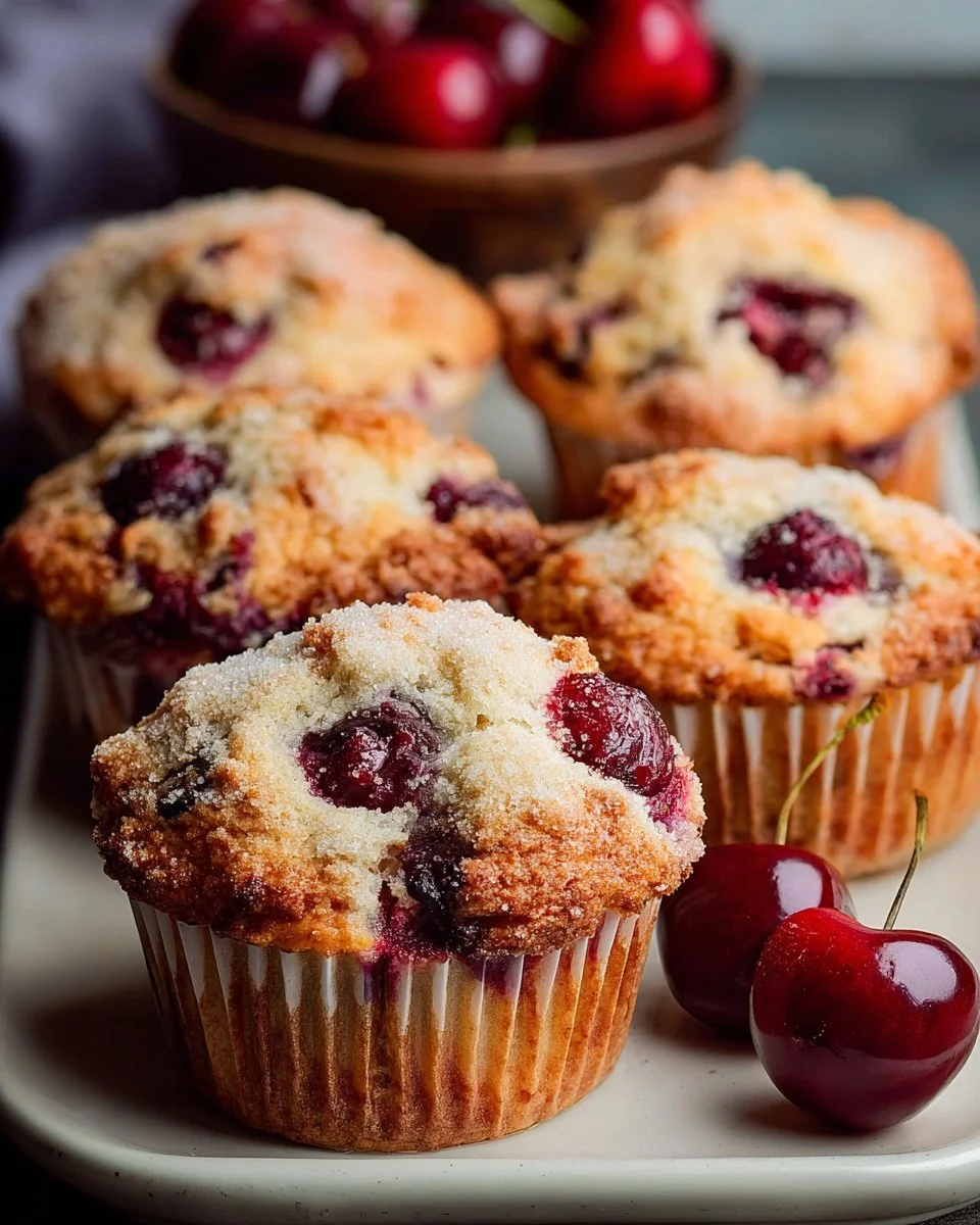 Cherry Cobbler Muffins