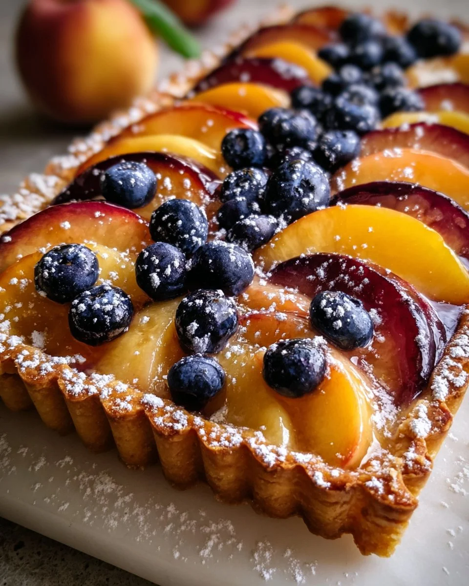 Fresh Nectarine and Blueberry Tart