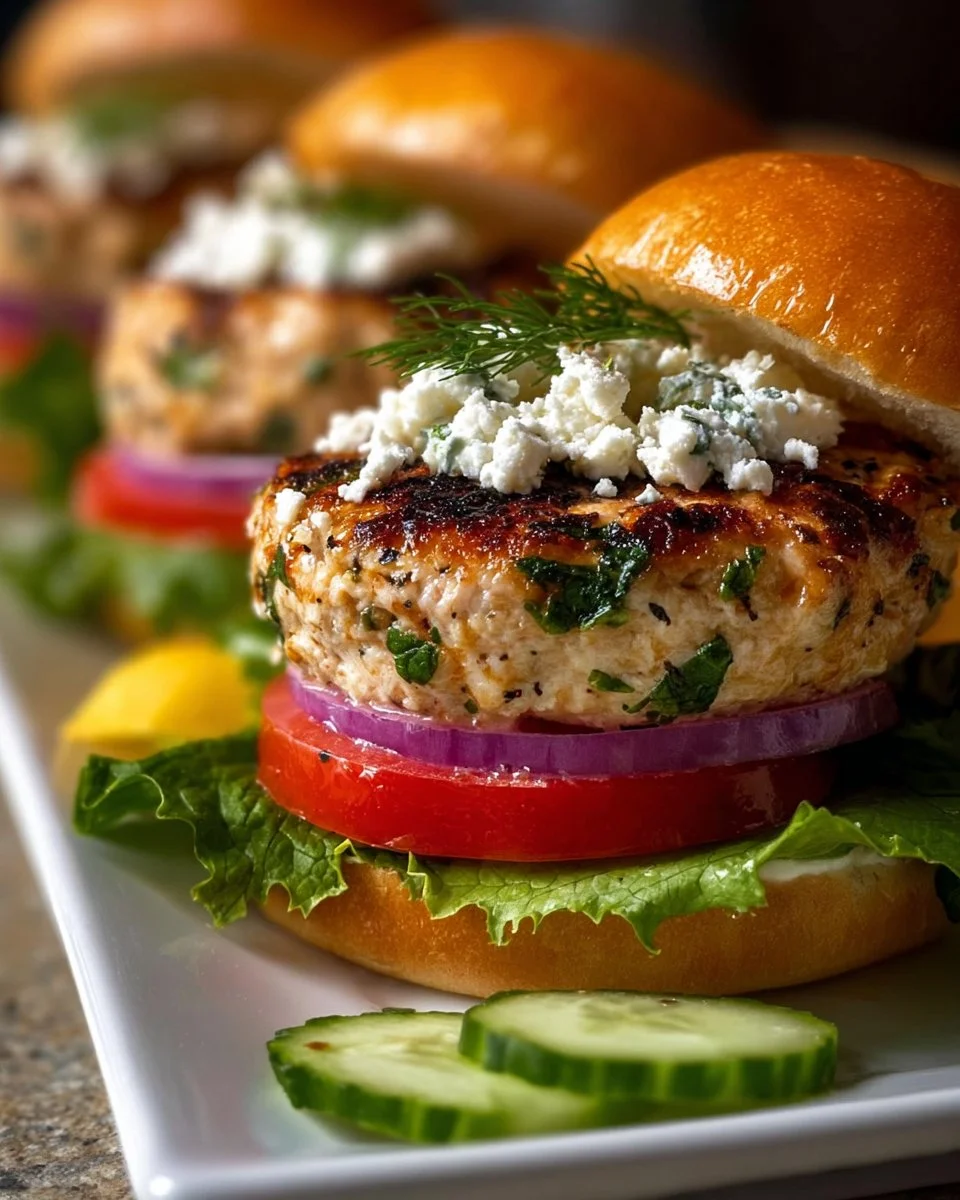 Greek Chicken Burgers