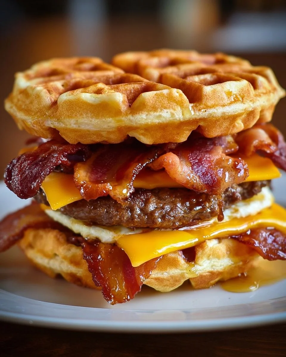 Maple Bacon Waffle Burger