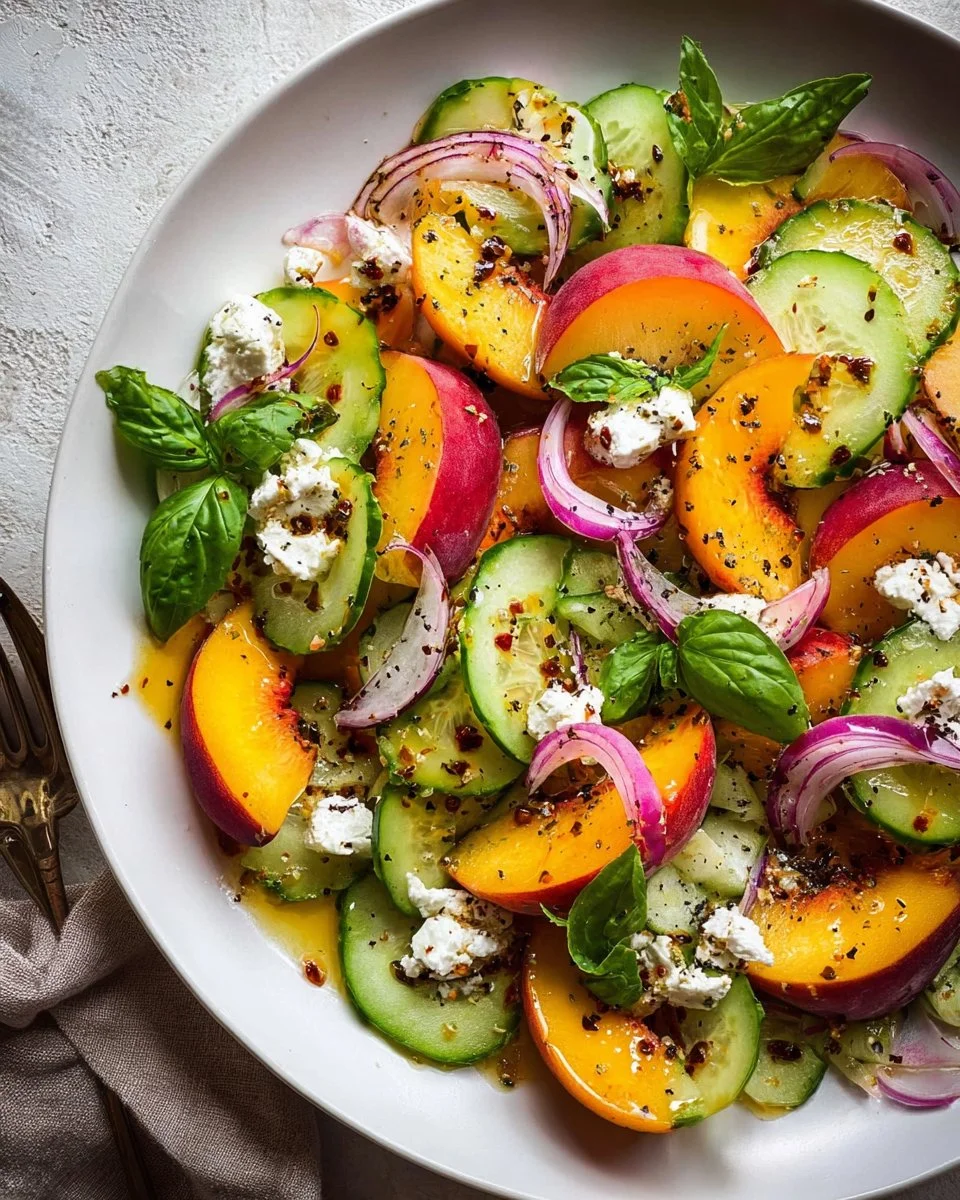 Nectarine Salad with Cucumber