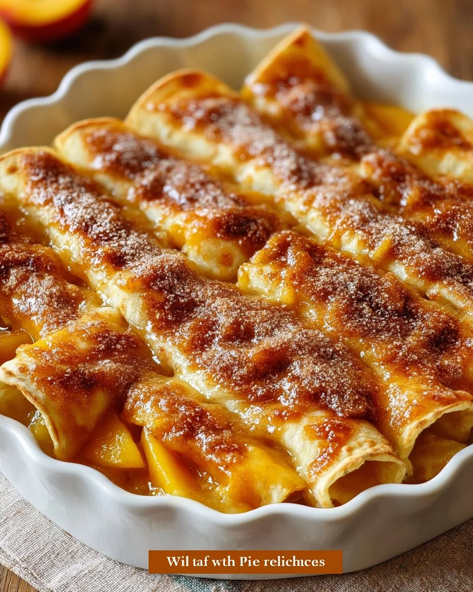 Peach Pie Enchiladas