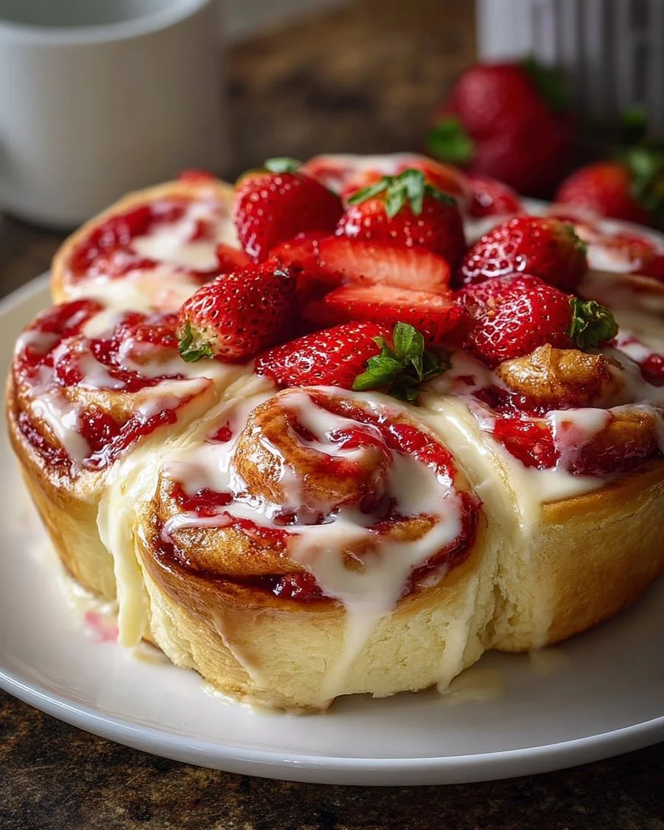 Strawberry Cheesecake Sweet Rolls